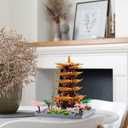 Chinese Architecture Building Block Set, Yellow Crane Tower with Cherry Blossom Tree Micro Building Kit for Adults, Collectible Miniature Model, Historic Temple Landmark DIY Creative Gift ( 2200PCS )