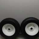 16x6.50-8 Flat Free Riding Lawn Mower Tire and Wheel, 2 Pcs 16x6.5-8nhs Garden Tractor Lawnmower Tyre, with 3/4" & 5/8" Bearing, 3" -4.5" -6" Centered Hub