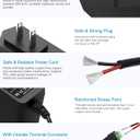 ALITOVE DC 12V 1A Power Supply 12W AC Adapter 100~240V 50-60hz to 12 Volt 1Amp 0.5A Transformer DC 12V Power Cord 5.5 x 2.5mm 2.1mm Plug for LED Strip Light CCTV Security Camera and More