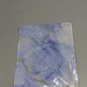 Mouse Pad with Stitched Edges - Elegant Marble Mousepad for Women, 9.25 x 7.75 inch Washable Square Desk Pad, Non-Slip Rubber Base, Office Home Laptop Accessories - Blue Marble