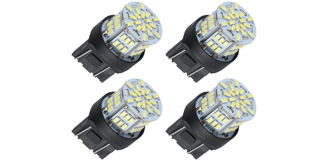 4PCS 7443 LED Bulb Back Up Reverse Light 12V-24V Super Bright 7440 T20 LED Replacement Light Kit Set for Car Back Up Reverse Tail Brake Turn Signal Daytime Running Lights - Xenon White