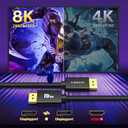 IVANKY 8K DisplayPort Cable 1.4, VESA Certified DP Cable 6.6ft (8K@60Hz, 4K@144Hz, 2K@240Hz)HBR3 Support 32.4Gbps, HDR, HDCP 2.2, FreeSync G-Sync, Braided Display Port for Gaming Monitor, Graphics, PC