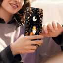 for Galaxy A16 5G Case with Slide Camera Cover,Heavy Duty Dual Layer Hybrid Shock Proof Protective Rugged Bumper Case for Samsung Galaxy A16 5G 6.7" 2024,Cute Fox Moon with Plants