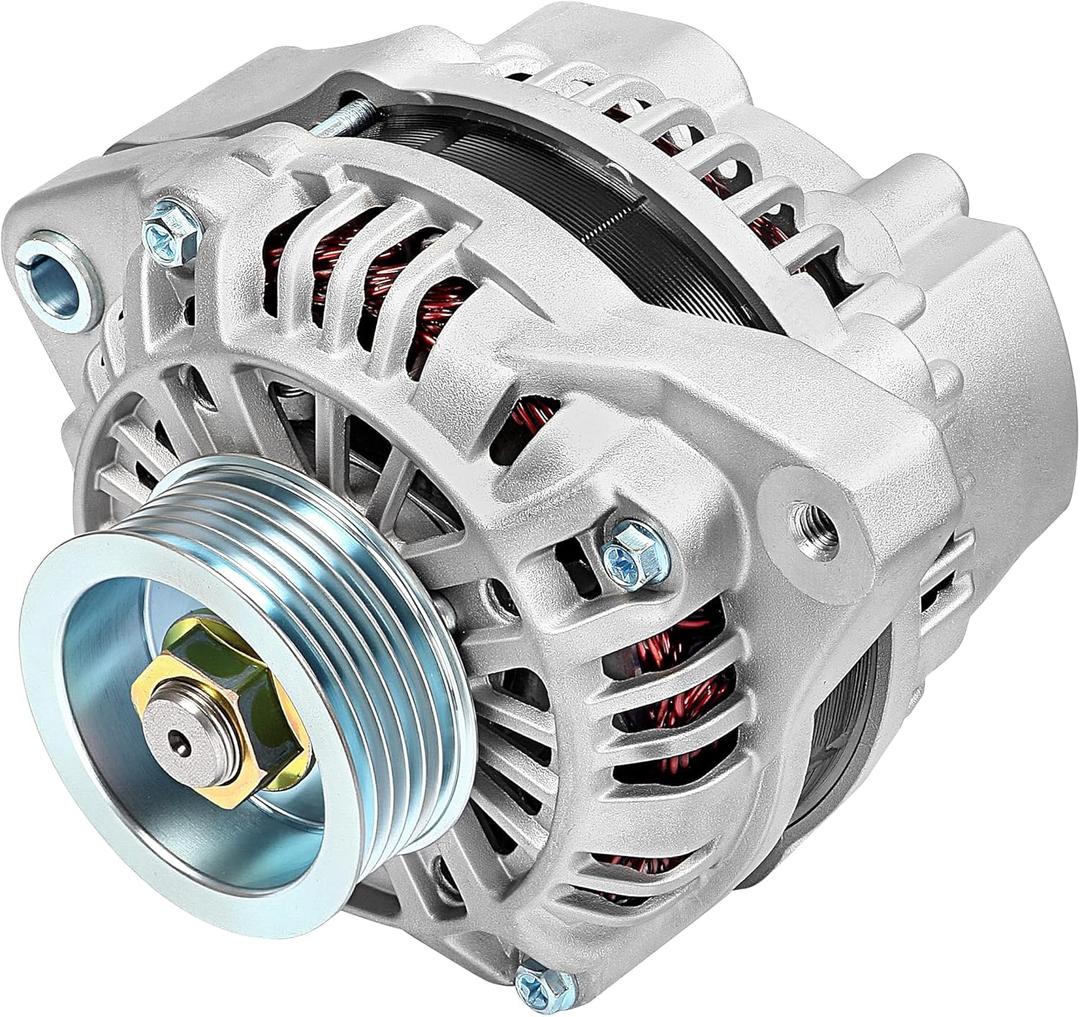 SCITOO Alternator Fit for Honda for Civic 2001-2005 1.7L & for Acura EL 2001-2005 1.7L - 12V 70 Amp CCW 6-Groove Pulley, Replace OE 13893 AMT0125 A5TA7091 31100-PLM-A01 AFGA51 AHGA50 400-48035