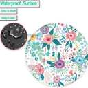 Mouse Pad, Non-Slip Rubber Base Mousepad with Stitched Edge, Gaming Round Mouse Pads, Waterproof Office Mouse Pad, Small Size 7.87 x 7.87 Inch (Colorful Flowers)