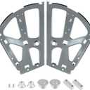 2 Layers Shoes Drawer Cabinet Hinges Flip Frames, Grey Shoe Cabinet Replacement Fittings Stainless Steel for Kitchen Living Room, 1 Pair (Gray)