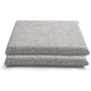 XIEMINLE Seat Pads for Dining Chairs, Soft Chair Pads with Ties, Pillows Chair Cushions, Washable Square Seat Cushions for Indoor Dining Room Kitchen Home Car Office,50*50 *2.5cm,2pcs,Grey1