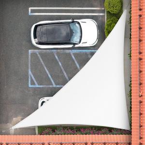 Royal Shade 14' x 14' x 19.8' White Right Triangle Sun Shade Sail RS-SLT, 95% UV Blockage, 200GSM Commercial Standard Heavy Duty, Water & Air Permeable Canopy Mesh for Patio (We Make Custom Sizes)