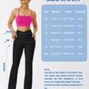 FOHOFO Yoga Pants Women, Flare Leggings for Women with Pockets Crossover High Waisted Bootcut Yoga Pants, L