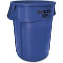 Rubbermaid Commercial Products BRUTE Heavy-Duty Round Trash/Garbage Container, 44-Gallon, Blue, for Landscapers/Construction Sites/Restaurants/Back of House/Offices/Warehouses, Pack of 4