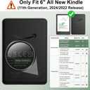 MoKo Clear Case for 6" All-New Kindle (11th Generation-2024/2022 Release), Ultra Clear Soft TPU Slim Flexible Transparent Skin Bumper Back Cover Shell for Kindle 11 2024