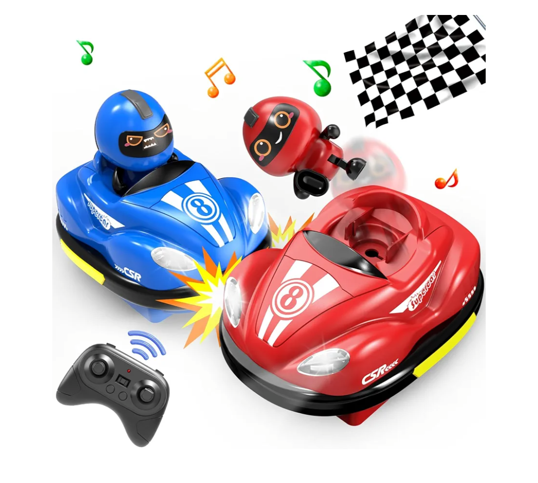 Remote Control Bumper Car for Toddlers,Mini RC Cars with Light & Sound & 360°Rotating,Car Toys for 6-7 Year Old,Christmas Birthday Gifts Toys for 3 4 5 6+ Year Old Boys Girls