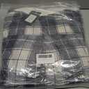 Fozexi Women's Sherpa Lined Jackets Sherpa Turn-Down Collar Warm Winter Fleece Flannel Jacket for Women Trendy Blue X-Large