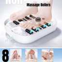 Collapsible Heated Foot Spa with Bubble and Red Light Temperature Control Foot Bath Massager and Soaking Tub Featuring 8 Shiatsu Massage Rollers Pumice Stone and Built-in Timer Ideal Gift for Wife,Mom