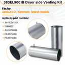 Upgraded 383EEL9001B Dryer Venting Kit Assembly Compatible with LG Kenmore Sears, Replaces 3911EZ9131X 1266802 AH3575086 EA3575086, AP4438852, PS2438605, EAP2438605, Adjustable