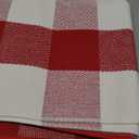 Christmas Outdoor Rugs 24 x 51''Red White Buffalo Plaid Front Porch Rug Hand-Woven Machine Washable Indoor/Outdoor Layered Door Mats for Entryway/Bedroom/Outdoor