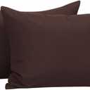 NTBAY Zippered Toddler Pillowcases Set of 2, 100% Brushed Microfiber 13x18 Pillowcases, Super Soft and Cozy Travel Kids Nursery Pillow Cases, 13x18 Inches, Dark Brown