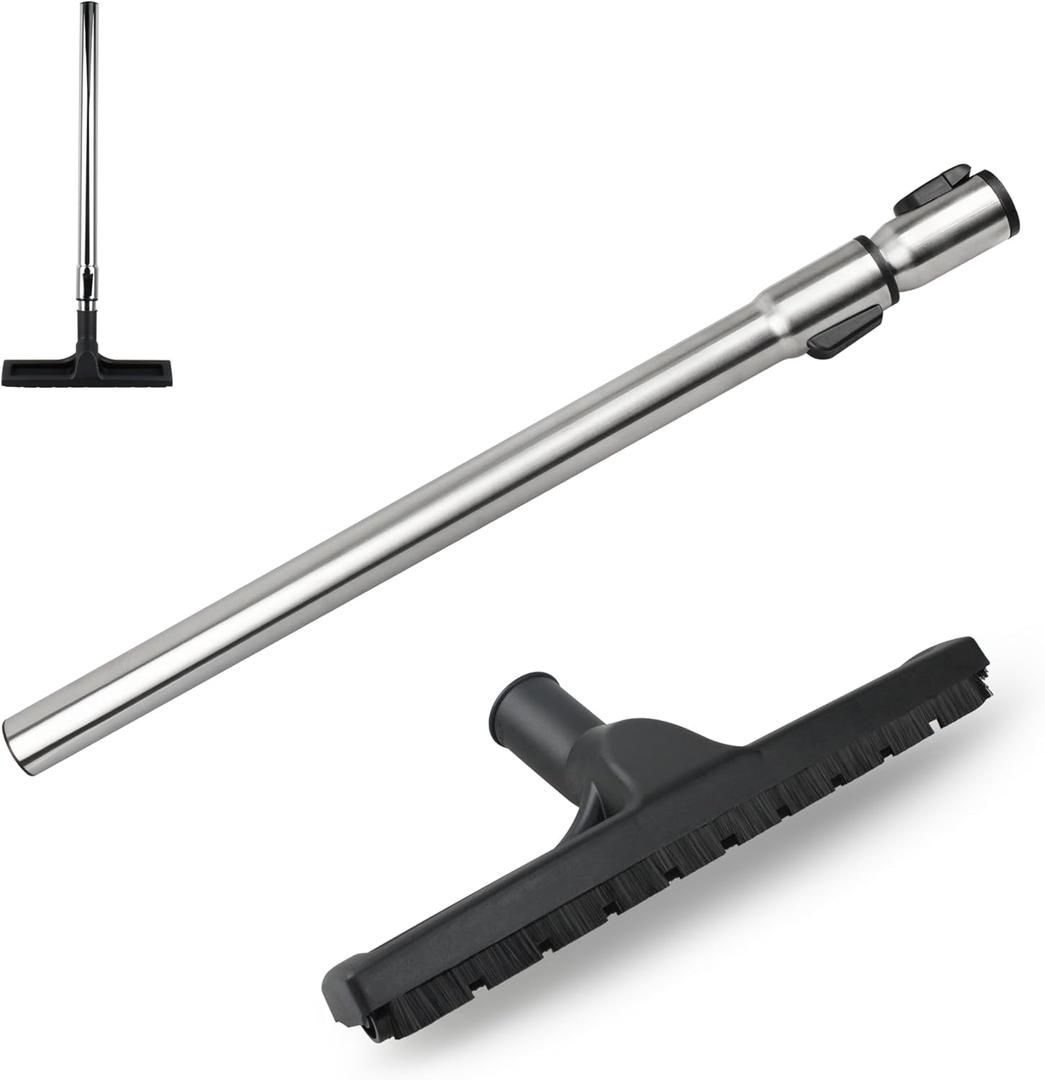 1-1/4" Vacuum Extension Tube & with Hardwood Floor Brush for Eureka Vacuum | Cleaner Accepting 1.25 inch | Vacuum Attachments 39inch