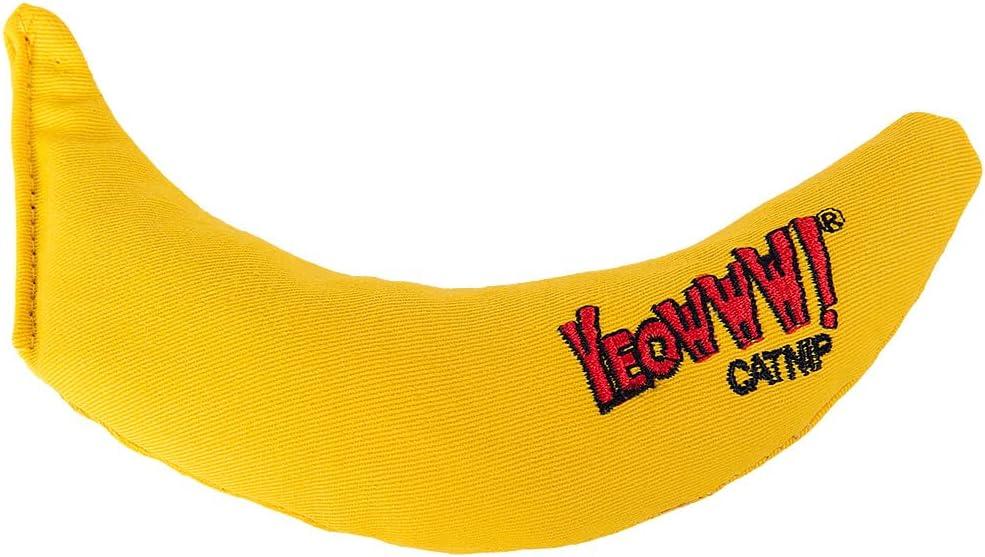 Yeowww! Catnip Toy, Yellow Banana Pack of 4