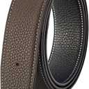 Vatee's Men/Women Reversible Genuine Leather Without Buckle Replacemen Belt Strap 1.34"/1.5" Wide