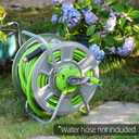Metal YESTAR Water Hose Reel Cart,Hold 100 Ft of 5/8 Inch Hose,Portable Hose Reels for Outside.Storage and Watering
