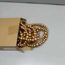 27 ft Long Christmas Wood Bead Garland 3 Pcs 9 ft Wood Christmas Tree Garland Decoration Vintage Beaded Garlands for Xmas Wedding Holiday Farmhouse Home Boho Decor (Gold)