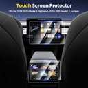 [Upgrade] 2 Pack Screen Protector for Tesla Model Y Juniper 2025~2026 / 2024~2025 2026 Model 3 Highland Screen Protector 15.4-Inch Front & 8-Inch Rear Touchscreen Tempered Glass Tesla Juniper Accessories