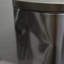 Amazon Basics Smudge Resistant Rectangular Trash Can With Soft-Close Foot Pedal, Brushed Stainless Steel, 50 Liter/13.2 Gallon, Satin Nickel Finish, 16.7"L x 14.7"W x 25.9"H