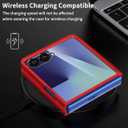 Cresee Case for Samsung Galaxy Z Flip 7 (2025) with Built-in Cover Screen Protector, Thin Hard Matte Polycarbonate Phone Case for Galaxy Z Flip7 - Red
