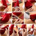 Threan 3 Set DIY Gnome Kit Elf Gnome Plush Crafts Felt Christmas Ornaments Sewing Craft DIY Ornaments for Adults(Classic Style)