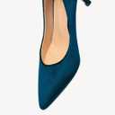 NEWBELLA Pointed Toe Kitten Heels for Women, Closed-Toe Low Heel Pumps, Comfortable Work Shoes for Business Casual and Formal Occasions, 38