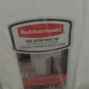 Rubbermaid,White Dual-Action Swing Lid Trash Can, 11.25 Gallon, for Home/Kitchen/Bathroom/Garbage