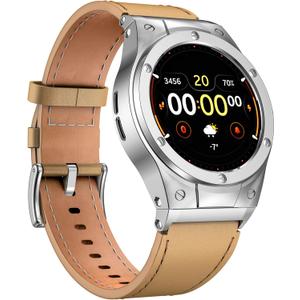 MioHHR Leather Watch Bands with Stainless Steel Case Compatible with Google Pixel Watch 3 2 1,Genuine Leather Replacement Bands for Google Pixel Watch 41mm 45mm Women Men