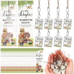 2 x 50 Sets a New Chapter Begins Baby Shower Favors for Guests Storybook Keychains with Bookmarks Book Themed Gifts for Baby Shower Prizes Birthday Party Souvenirs