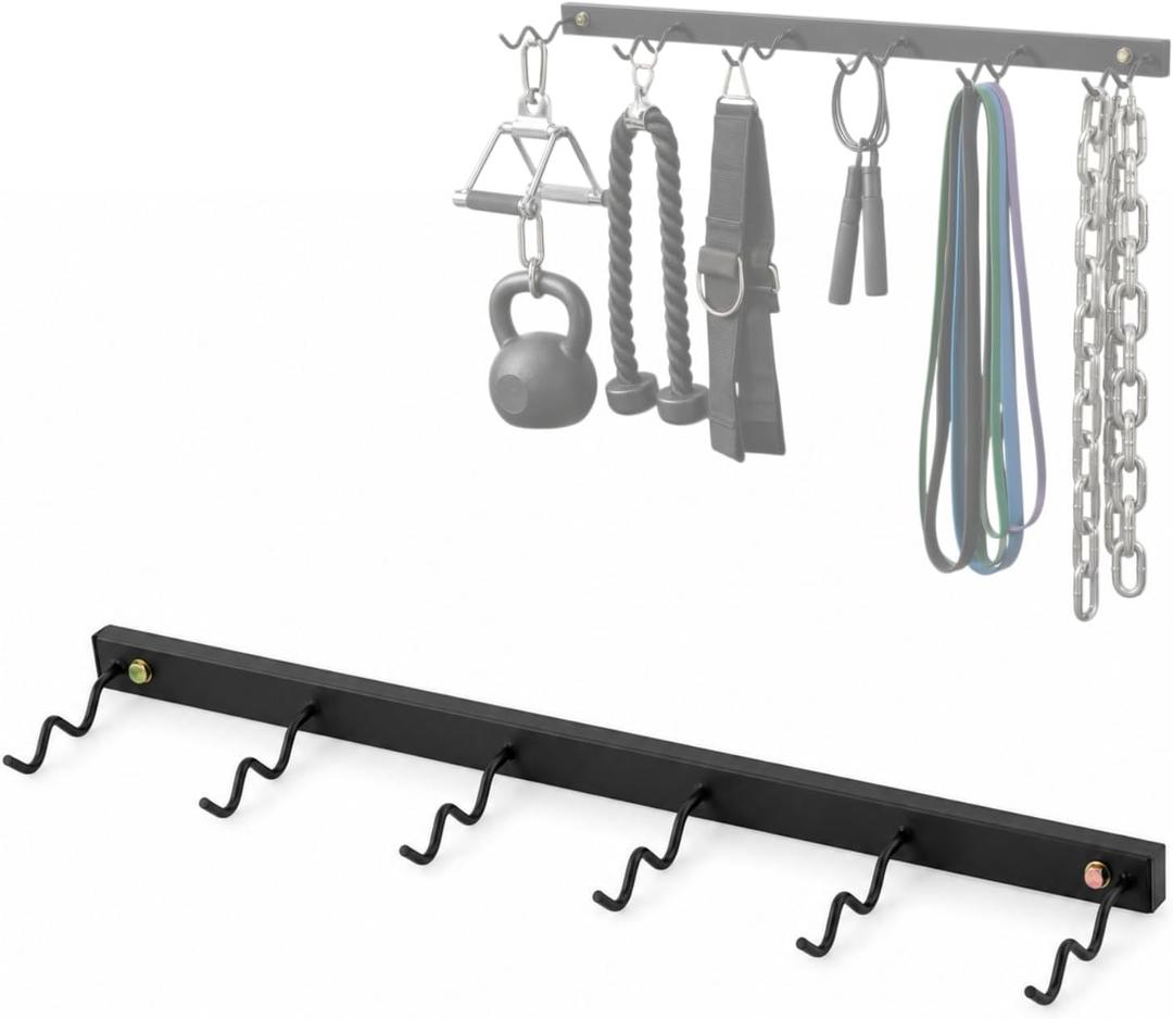 Cable Attachment Storage Rack, LAT Pulldown Bar Holder, Home Gym Organizer for Cable Handles and Attachments