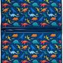 Wildkin Kids Vinyl Nap Mat  Foldable, Durable Rest Mat for Daycare & Preschool (Jurassic Dinosaurs)