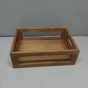 Dicunoy Decorative Wooden Crates, Rustic Countertop Nesting Basket with Handle, Antique Small Storage Containers for Fruit, Veggies, Kitchen, Bathroom, Shelf, Pantry, Gift Basket, 1pc