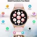 Woneligo Smart Watch for Women,1.57inch AMOLED Touchscreen Fitness Watch for iPhone & Android,Heart Rate/Sp02/Sleep Monitor,110+ Sport Modes IP68 Waterproof Bluetooth Calls,2 Bands (Pink, 1.57)