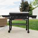 Blackstone Original 36" Griddle, Portable Outdoor Grill with Built-In Hood, Black - Includes Extendable Side Shelves and Caster Wheels