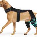 Dog Knee Brace with Vest Adjustable ACL Support for Hind Leg Injuries, Arthritis Relief & Recovery, Non-Slip Rear Leg Brace for Dogs Torn Cruciate Ligament, Luxating PatellaDouble, Size 3