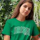 St. Patrick Day Shirt Women: Irish Shamrock T Shirt Patrick Clover Shirts Green Graphic Tees Funny Sayings Tops (Green, L)
