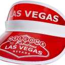 Forum Novelties 72875 Las Vegas Visor, One Size, Red, Pack of 1