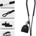 Cell Phone Lanyard Crossbody,Anti Theft Phone Strap,with Steel Wire & Lock,Clip and Go Strap for Phone with Wallet Crossbody,Travel Essentials,Commuting,Daily Convenience,Black