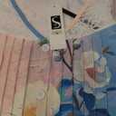 Womens Summer Dresses Scoop Neck O-Ring Shoulder Button Tank Sundress Casual Swing Short Dress, Large