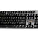 Newmen GM325Pro Mechanical Keyboard,104 Keys Rainbow LED Backlit Wired Gaming Keyboards,Hot-Swap Metal Panel ABS Black Keycaps Gaming Mechanical Keyboard for Windows Laptop PC Linear Red Switches