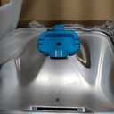 SIBAYS 4Gal/15L Large Dog Water Fountain, Stainless Steel Pet Water Fountain with Water Level Window and LED Light, Ultra Quiet Automatic Dog Water Bowl Dispenser, Easy to Clean(FS78, Silver-Blue)