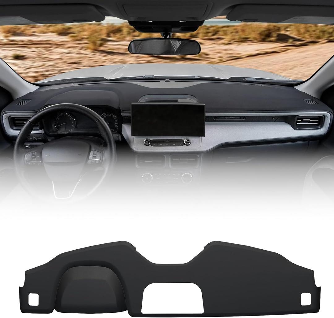 Mabett Silicone Dashboard Cover for 2025 Ford Maverick Accessories Non-Slip Anti-Glare Dash Mat Cover Pad Sun Shade Protector