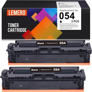 LEMERO 054 Black Compatible Toner Cartridge Replacement for Canon 054 054H CRG-054 for Color imageCLASS MF642Cdw MF644Cdw LBP622Cdw MF641Cdw Laser Printers (Black 2-Pack)