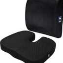 Sealy Memory Foam Seat Cushion for Car and Office Chairs  Tailbone Pain Relief, Posture Support, and Comfort for Home Office Use
