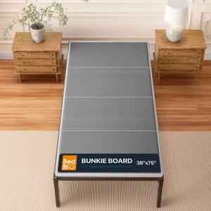Twin Bunkie Board 10mm (38" x 75") – Grey Under Mattress Support, Anti-Sag & Noise-Free, Breathable Low Profile Bed Board for Metal Frame, Slatted Beds &Platform